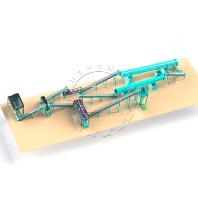 Ενίσχυρη 55kW Vermicompost Biohumus λιπαστικό Pellet Production Line για λιπάσματα